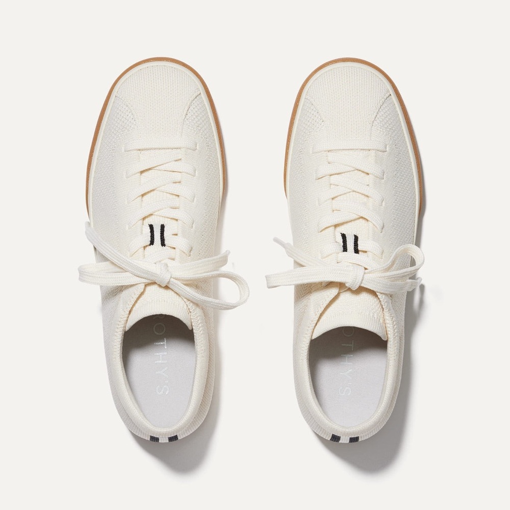 Rothy’s The Lace Up Sneaker in Blonde